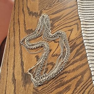 Elizabeth Cole Jewelry 7 Strand Silver Necklace